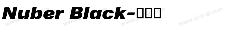 Nuber Black字体转换